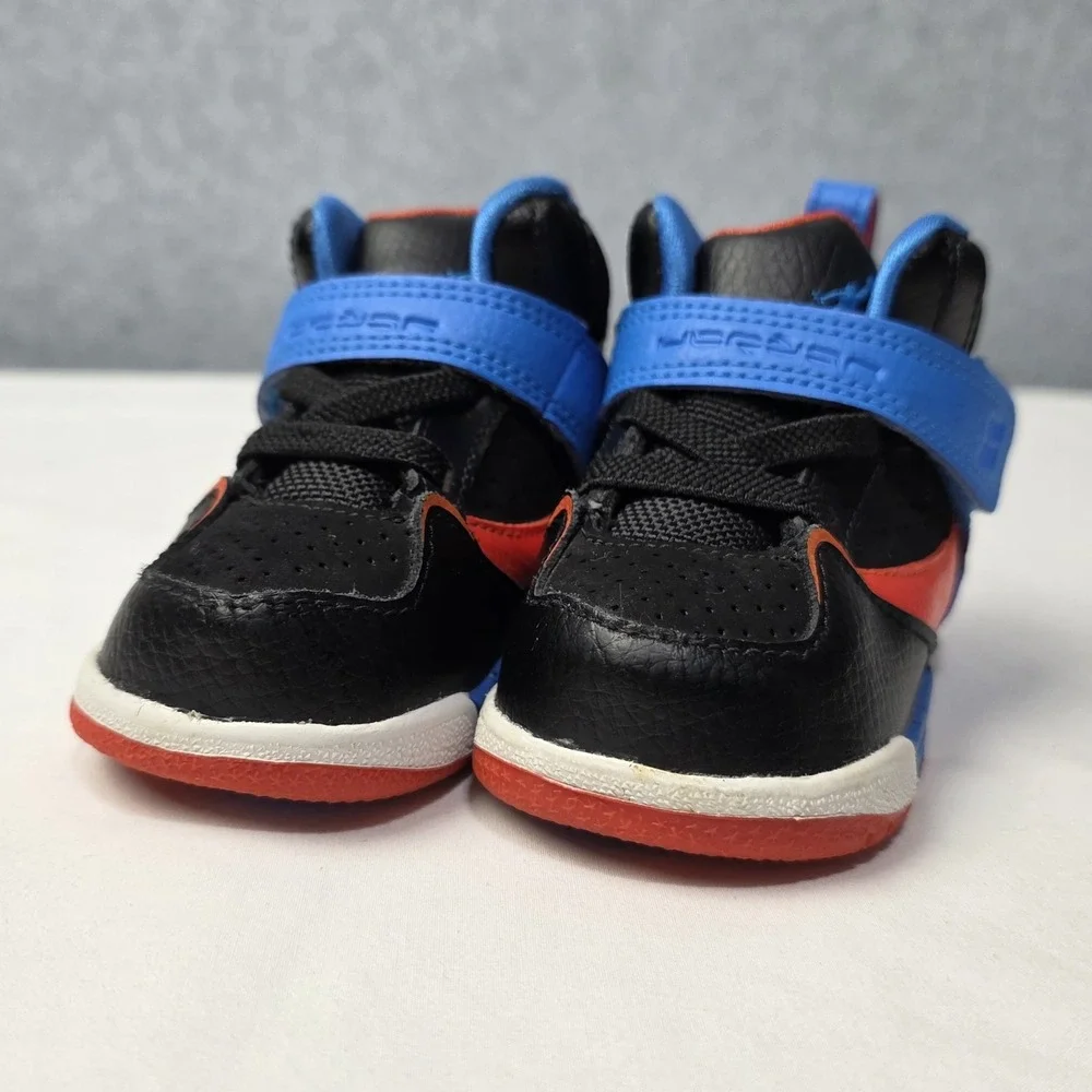 Jordan Flight 45 High Shoes TD Toddler Size 4C Black Blue Red 599903-027 Baby